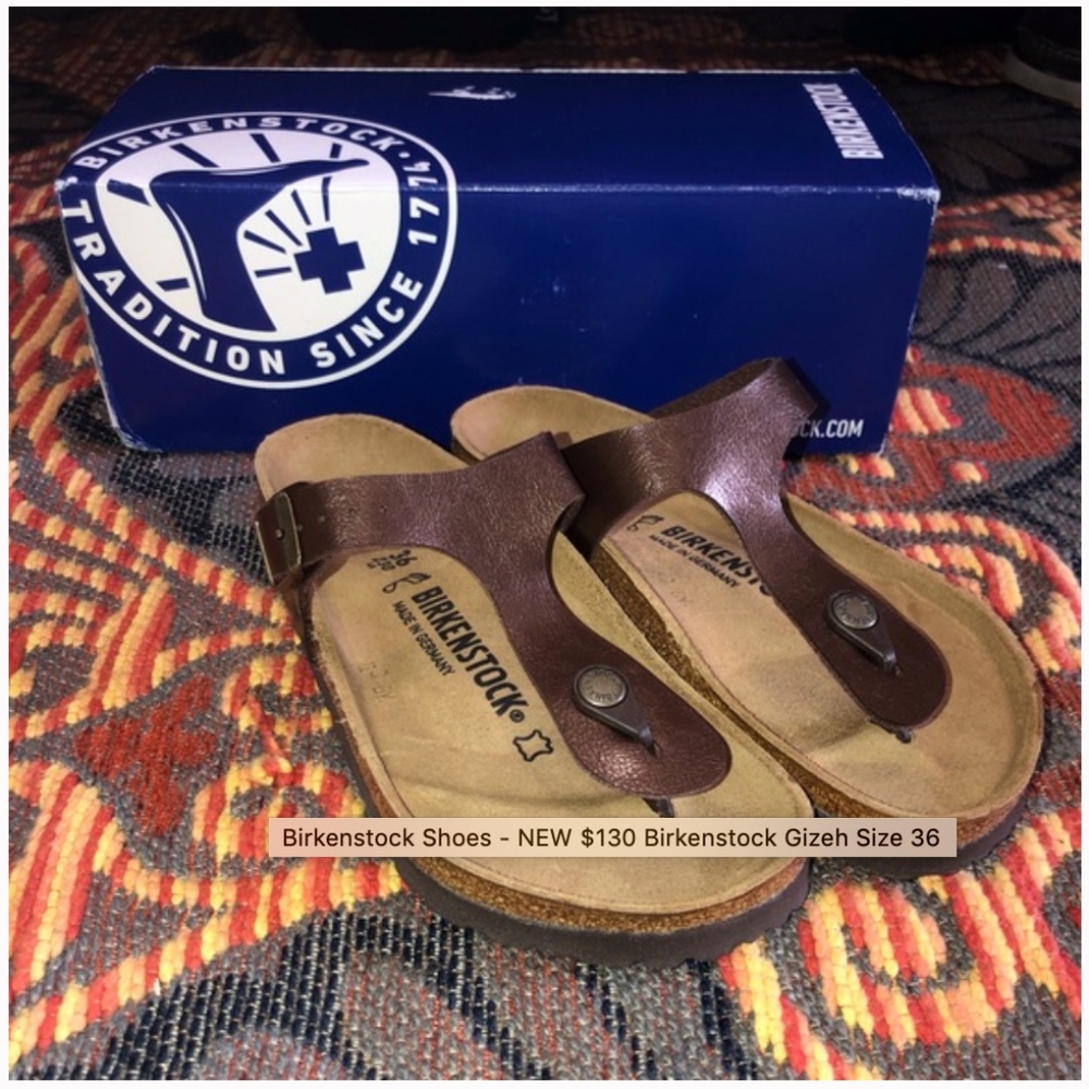 NEW $100 Birkenstock Gizeh Size 36